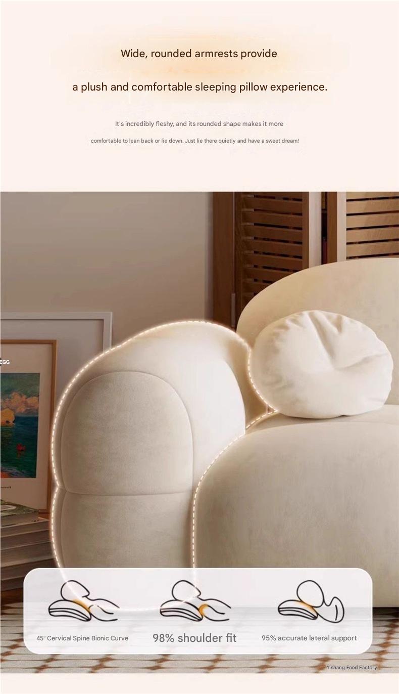 Luxury Velvet Puff Fabric Sofa
