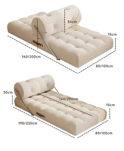 Luxury Lambswool Folding Sofa Bed