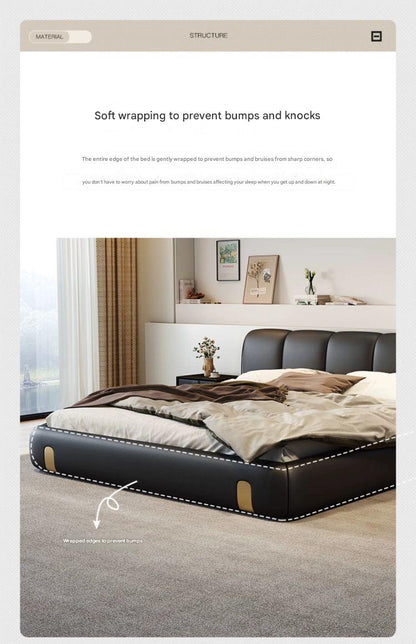 Italian Luxury Soft Leather Double Bed