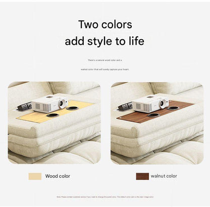 Modern Electric Chenille Lounge Sofa With Phone Holder