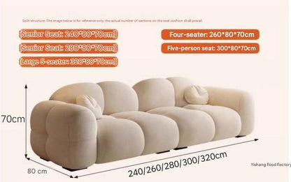 Luxury Velvet Puff Fabric Sofa