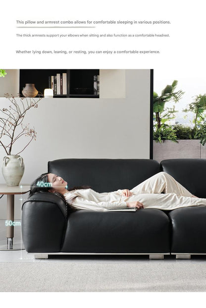 Luxury Leather 3-Seater Sofa