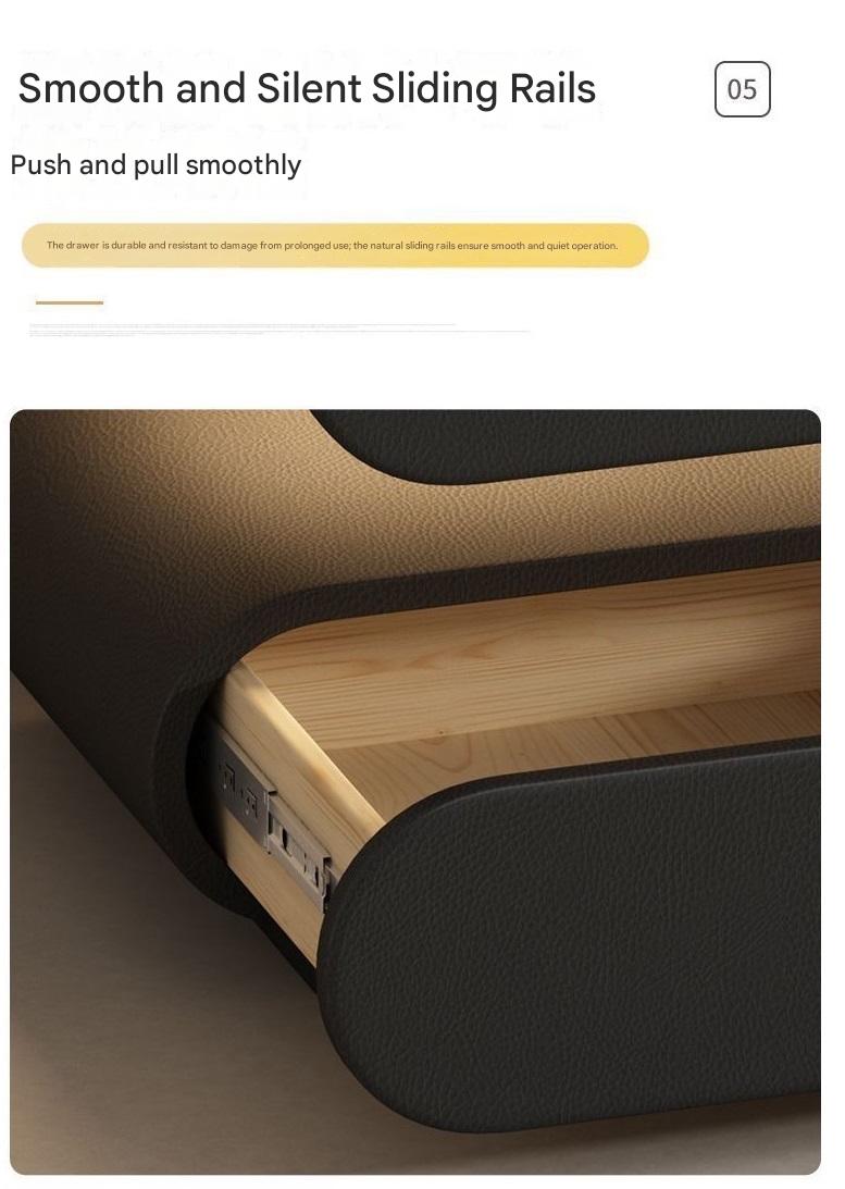 Luxury Wooden Bedside Table With Acrylic Sensor Light