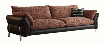 Modern Extra Large Fabric Sofa with Goose Down Cushions