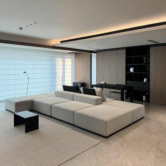 Luxury Modular Large Flat Fabric Sofa Set