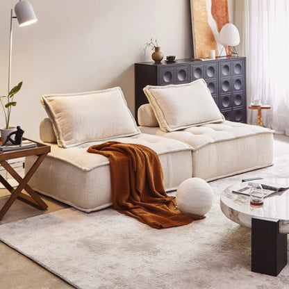 Modern Tofu Block Sofa With Armless