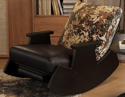 Retro Wooden Rocking Chair With Pedals