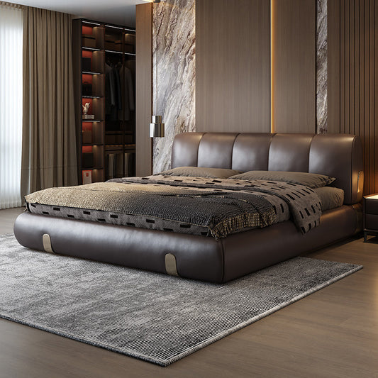 Italian Luxury Leather Sand Dune Double Bed
