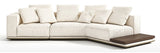 Modern Luxury Curved Sectional Sofa with Chaise Extension