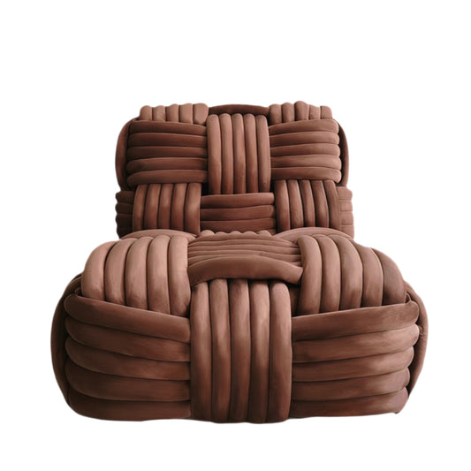 Luxury Italian Woven Knot Sofa Chair