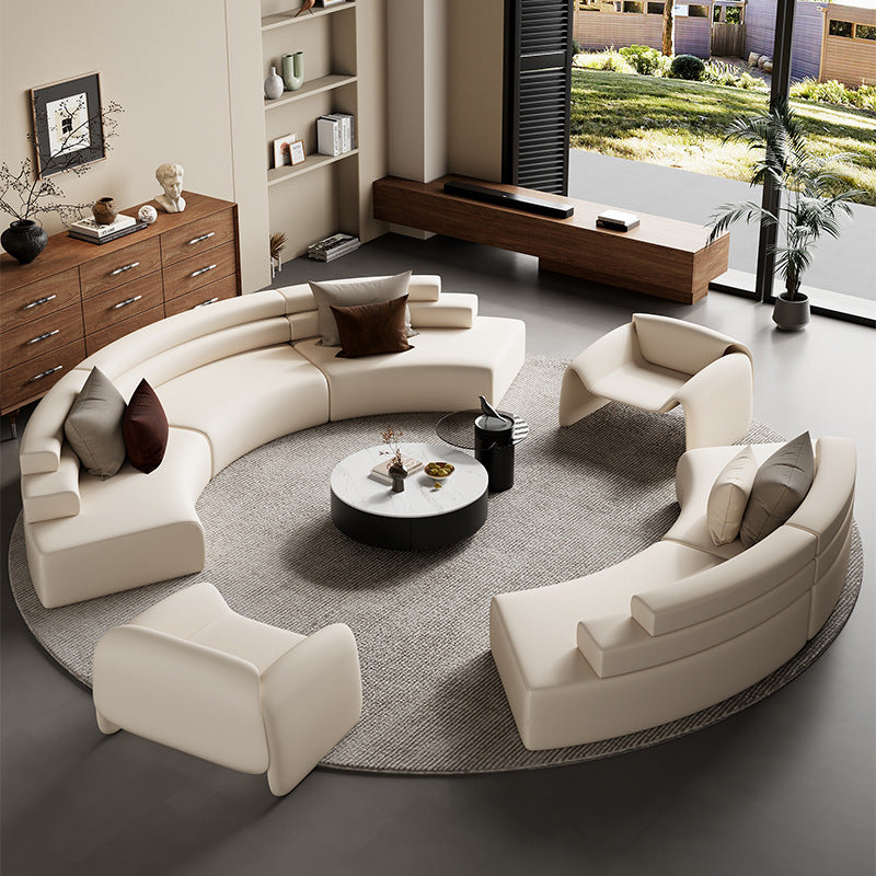 Luxury Curved Sectional  Fabric Sofa Set