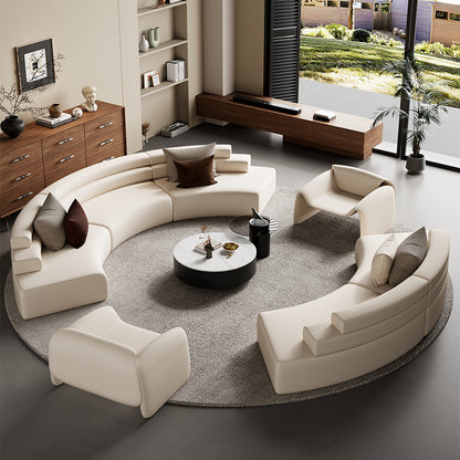 Luxury Curved Sectional  Fabric Sofa Set