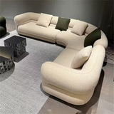 Luxury Italian L-Shaped Sectional Sofa Set