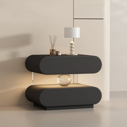Luxury Wooden Bedside Table With Acrylic Sensor Light