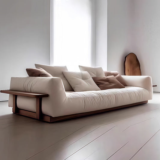 Luxary Double Seat Fabric Sofa with Wooden Base Frame