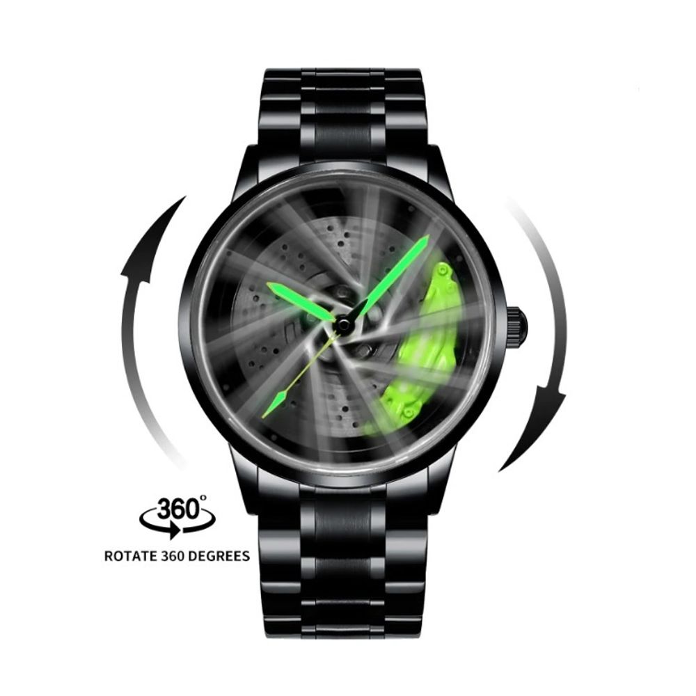 SVJ Men's Spinning Wheel Watch