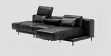 Modern Leather Lounge Sofa With Adjustable Backrest
