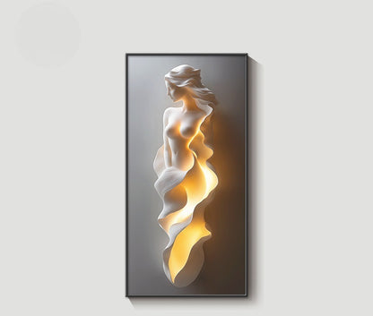 Modern LED Relief Wall Art Painting Frame