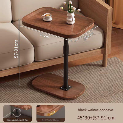 Luxury Adjustable Sofa Side Table with Wooden Top