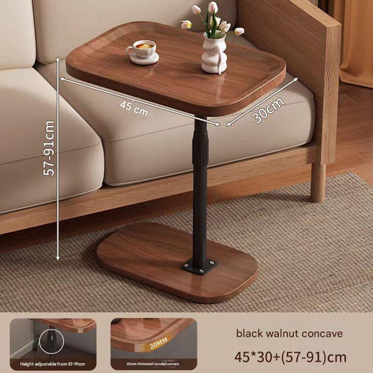 Luxury Adjustable Sofa Side Table with Wooden Top