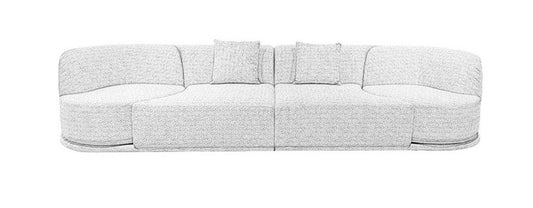 Luxury Curved Fabric Bordone Rotating Sectional Sofa Set