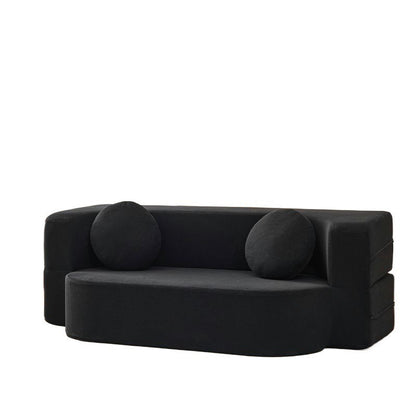 Modern Curved Foldable Fabric Sofa