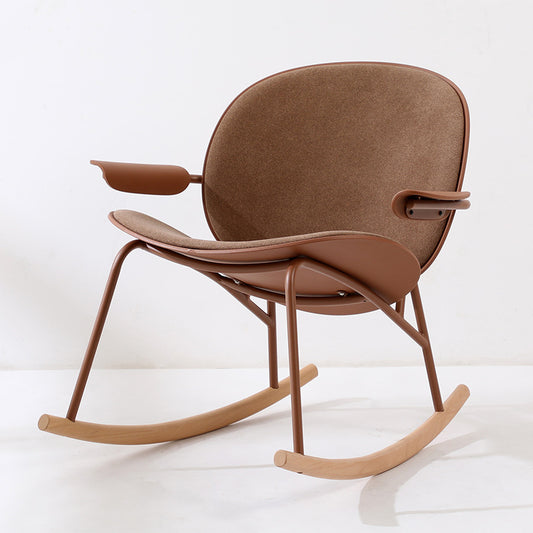 Luxury Modern Wooden Rocking Chair with Armrests