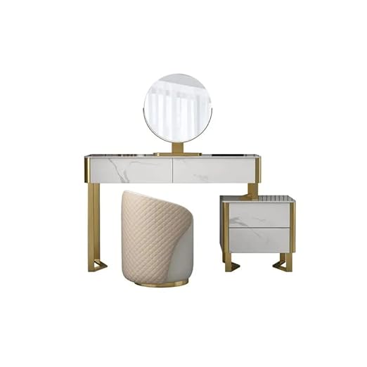 Modern Makeup Vanity dressing table with Lighted Mirror Stool