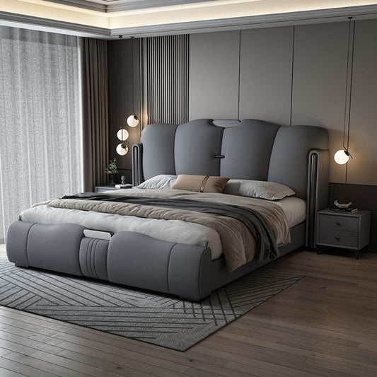 Luxury Italian Leather Storage Bed