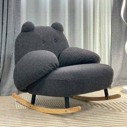 Luxury Teddy Bear Rocking Chair with Adjustable Backrest