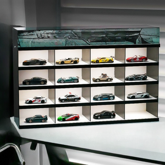 1:64 LED 16 Grid Display Diecast Parking Lot 1