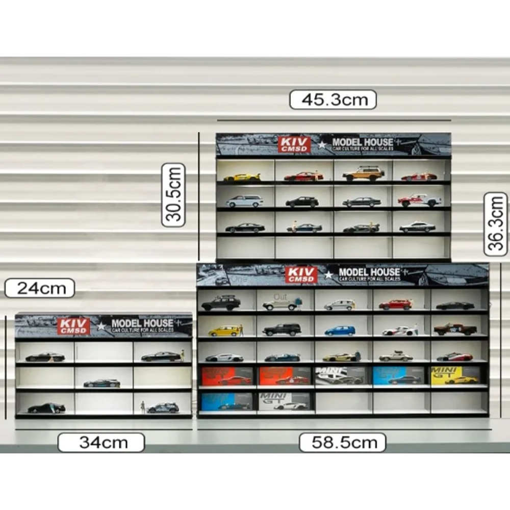 1:64 LED 16 Grid Display Diecast Parking Lot 5