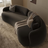 Luxury Curved Velvet Fabric Sofa