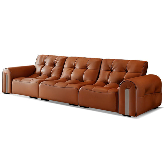 Modern Tufted Leather Sofa