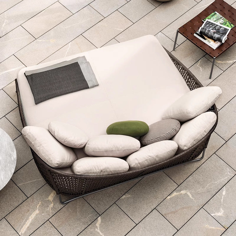 Luxury Outdoor Rattan Daybed with Cushions