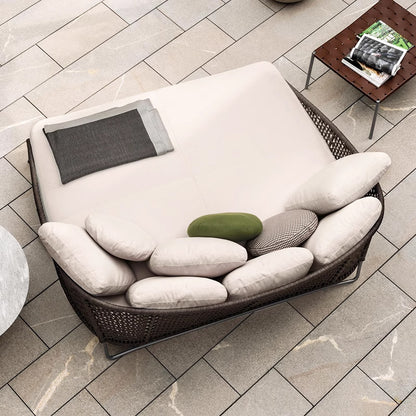 Luxury Outdoor Rattan Daybed with Cushions