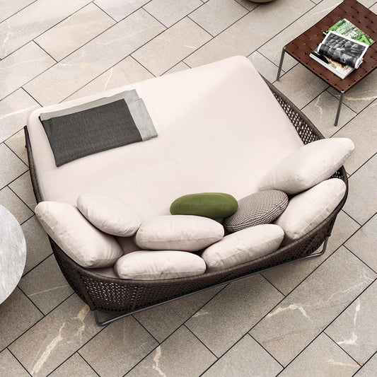 Luxury Outdoor Rattan Daybed with Cushions