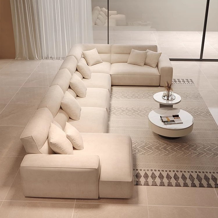 Modern Large Flat Corner Sectional Sofa Set