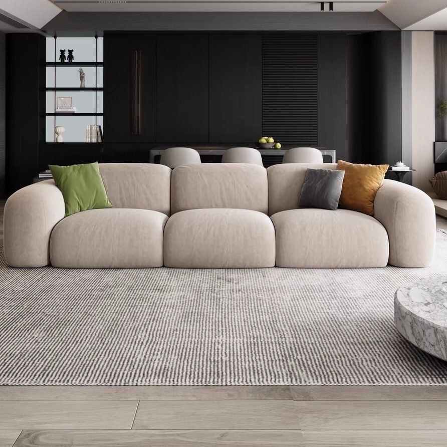 Luxury Fabric Sofa With Footstool