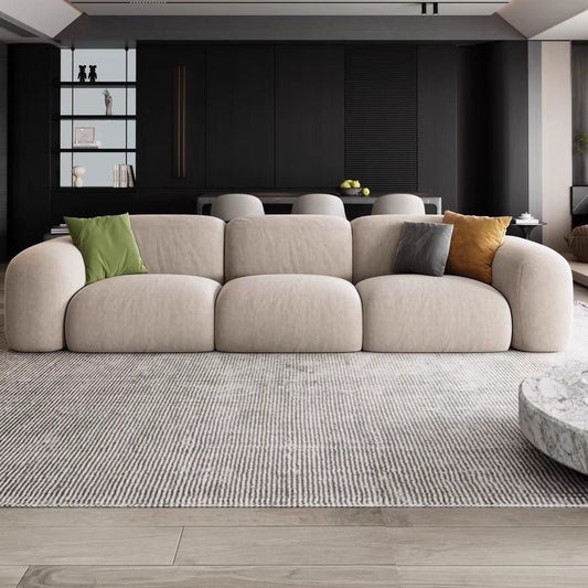 Luxury Fabric Sofa With Footstool