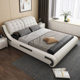 Modern Luxury Upholstered Platform Bed with Tufted Headboard