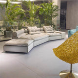 Modern Nubuck Leather Modular Sofa