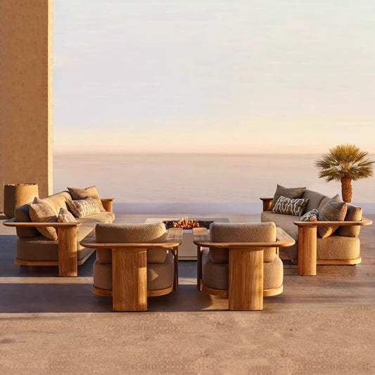 Luxury Outdoor Teak Wood Furniture Sofa Set