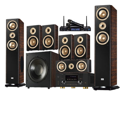DTS Dolby Surround Karaoke Speaker Home Theater Set With Amplifier