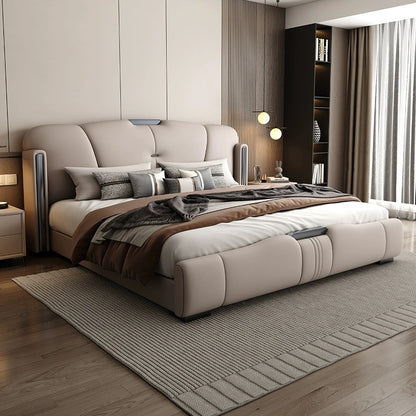 Modern Light Luxury Leather Bed