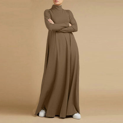 Women Plain Casual Winter Dress