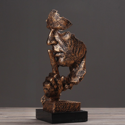 Modern Abstract Face Sculpture Resin Ornament