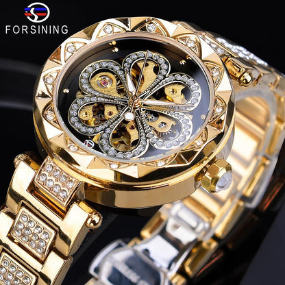 Rhinestone Mechanical Ladies Watch