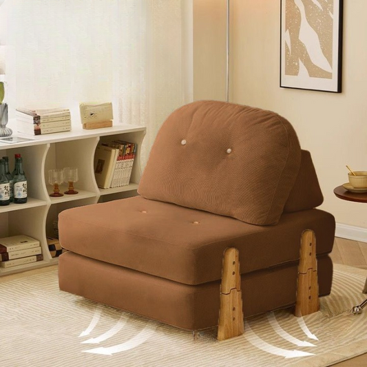 Luxury Fabric Floor Sofa Bed with Backrest