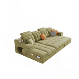 Luxury Chenille Cotton Linen Folding Sofa Bed